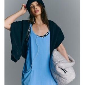 Free People Hot Shot Mini Dress Blueberry large